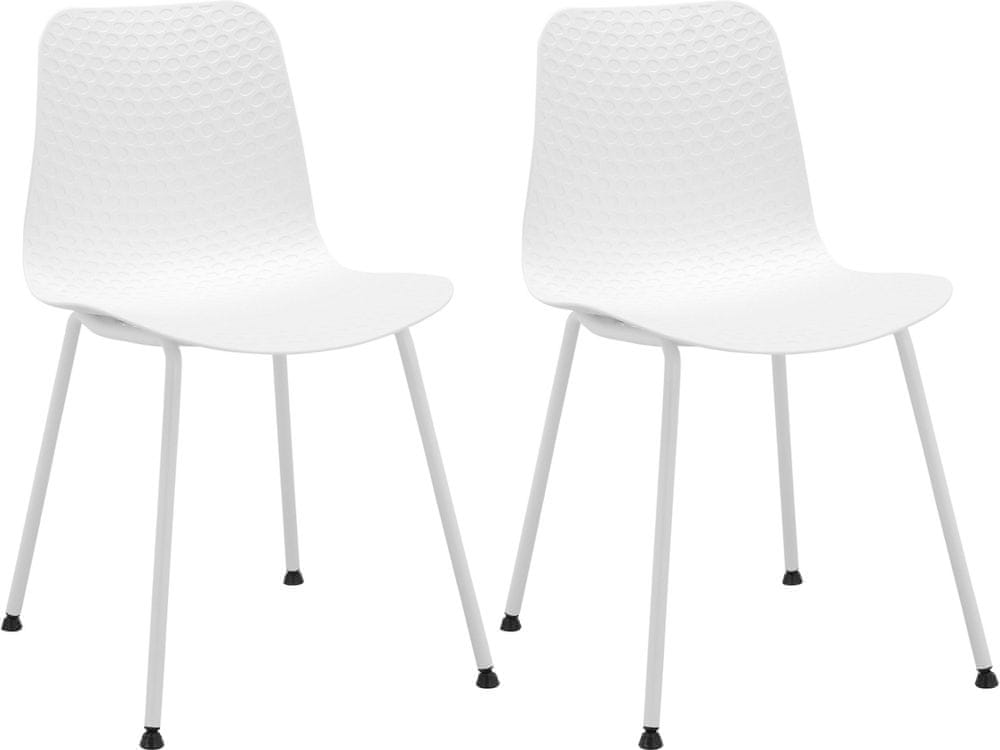 Danish Style Jedálenská stolička Enya (SET 2 ks), plast, biela